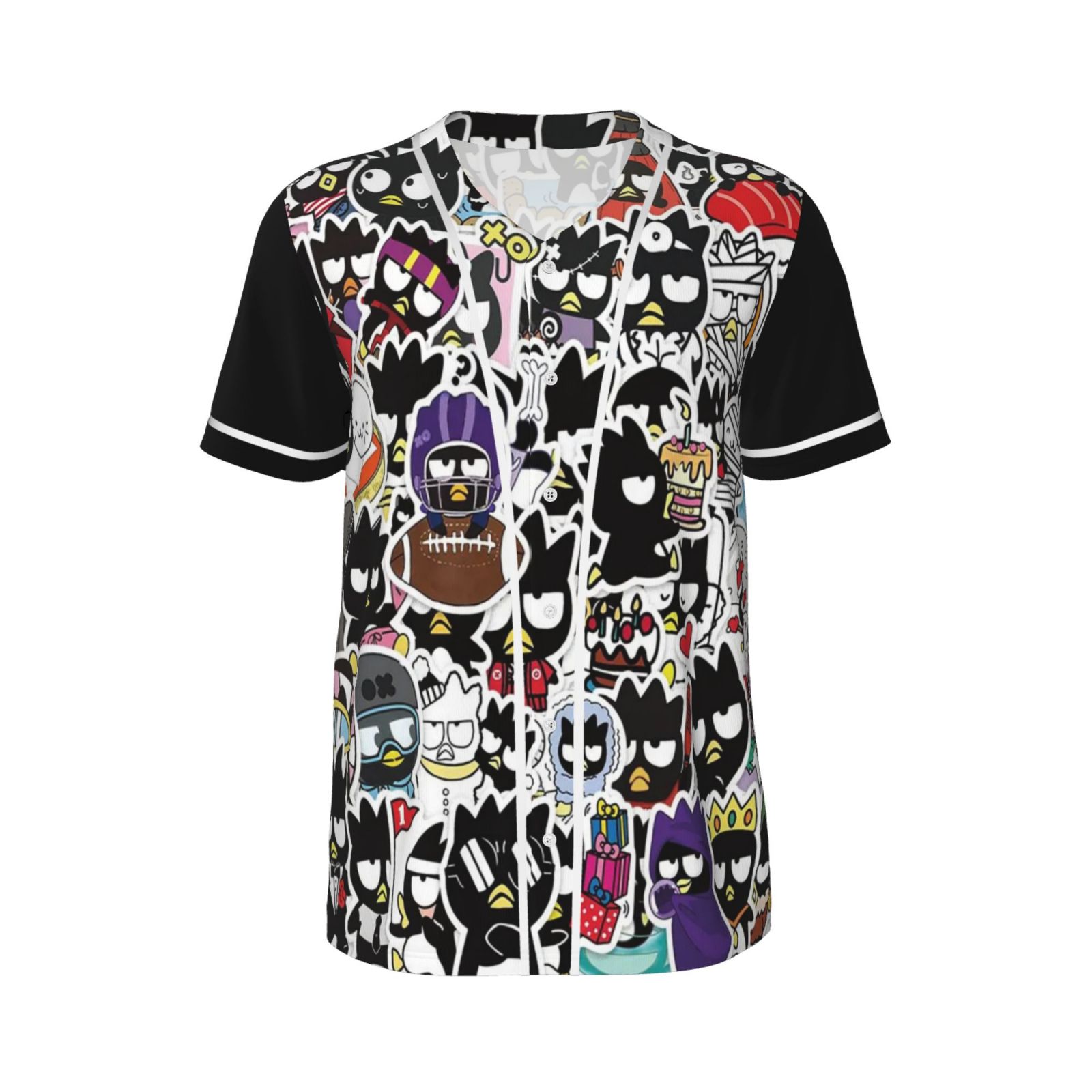 Badtz Maru Baseball Jersey Shirts Spring Summer Men Button Shirt